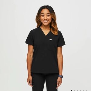 Burgundy and black FIGS scrub sets X/XS